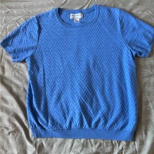 Alfred Dunner Light Blue Short sleeve Crewneck Sweater